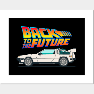 Back to the Future DMC Delorean Posters and Art